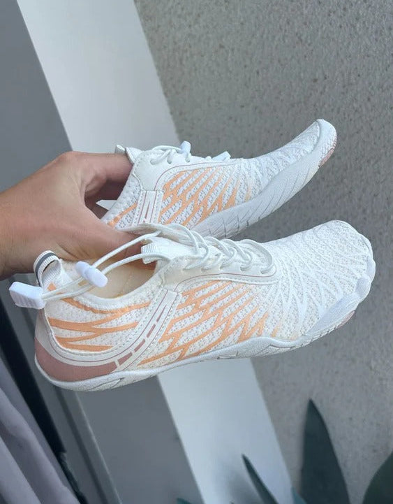 RestoFlex customer showing comfortable shoes