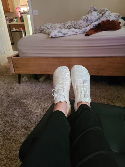 RestoFlex customer wearing shoes during daily routine