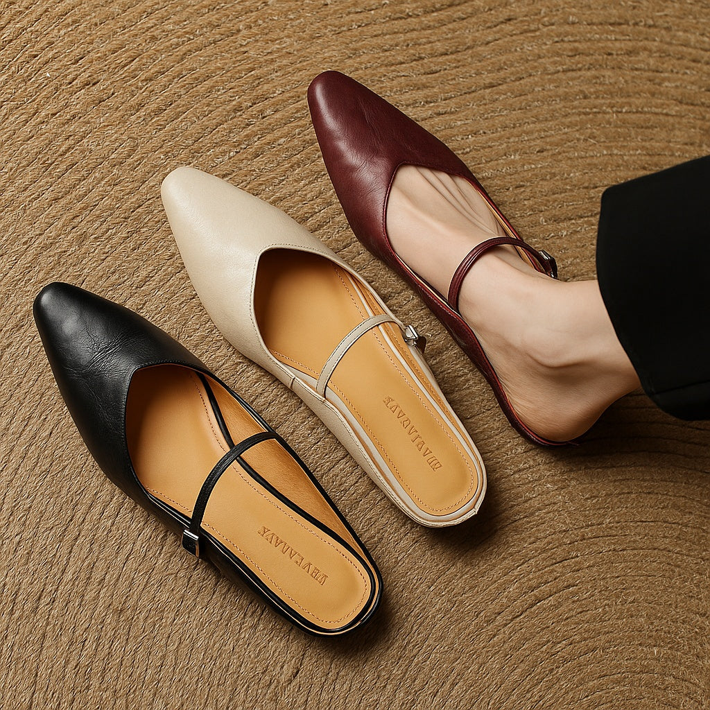 Genuine Leather Mules