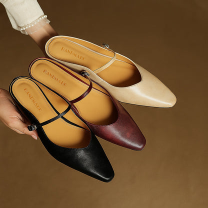 Genuine Leather Mules